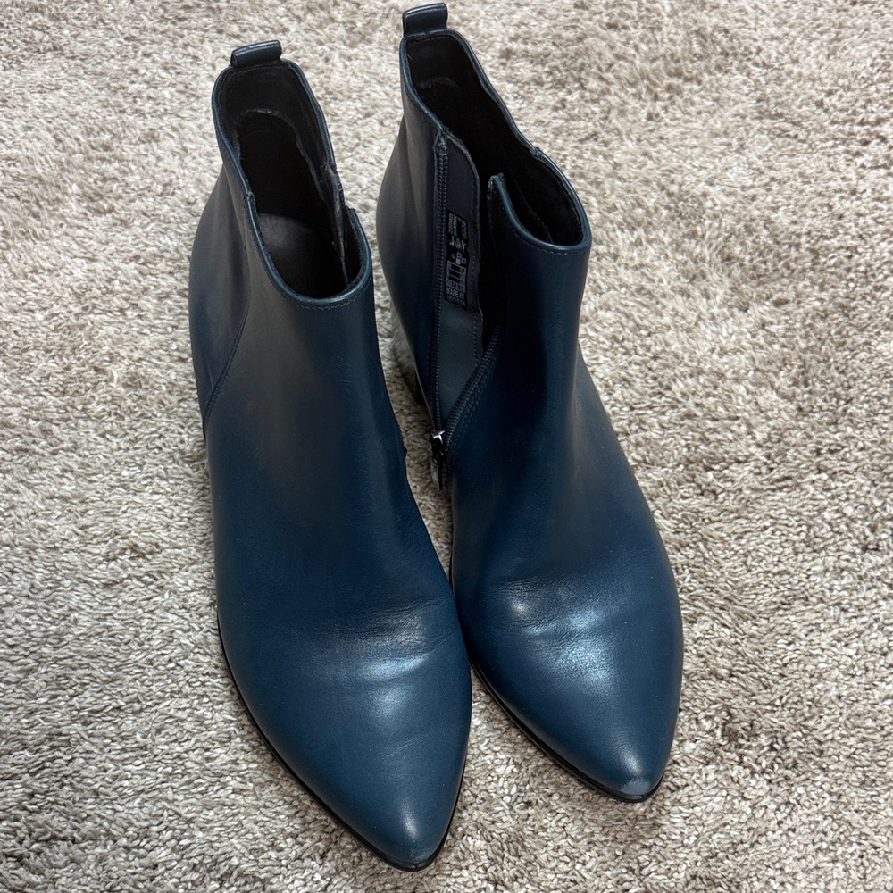 Ecco Dark Blue Ankle Booties